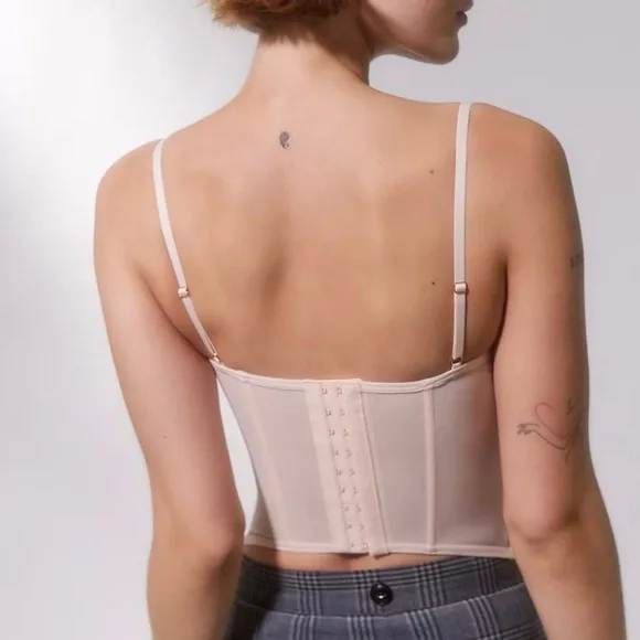 Urban Outfitters Out From Under Modern Love Corset Top Pale Pink Small - Picture 11 of 12
